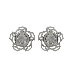 Foto de 70-670B - PENDIENTES FLOR CIRCONITA 6X6MMO.B. 18K