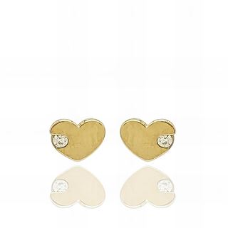 Foto de 99-PT851 - PENDIENTES CORAZÓN CIRCONITA 4MM 18KT