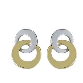 Foto de 71-12306 - PENDIENTES NUDO BICOLOR 14MM 18K