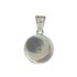 Foto de 86-007-2 - *OFERTA* COLGANTE PLATA REDONDO ESPIRAL PIEDRAS COLOR 16MM