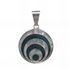 Foto de 86-006-1V - *OFERTA* COLGANTE PLATA REDONOD PIEDRA VERDE 26MM