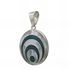 Foto de 86-006-1V - *OFERTA* COLGANTE PLATA REDONOD PIEDRA VERDE 26MM