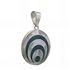 Foto de 86-006-1V - *OFERTA* COLGANTE PLATA REDONOD PIEDRA VERDE 26MM