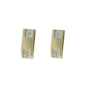 Foto de 99-802 - PENDIENTES RECTANGULAR CIRCONITA 5X2MM 18K