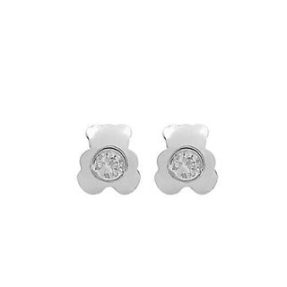 Foto de 99-PT411B - PENDIENTES OSO CIRCONITA 4MM O.B. 18K