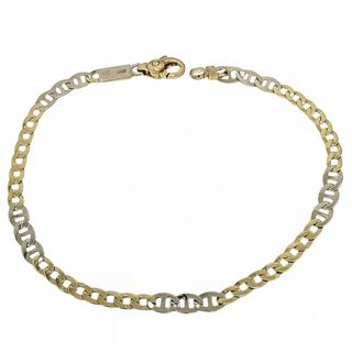 Foto de 04-686-19 - PULSERA ITALIANA BICOLOR 4MMX19CM (4,06grs) 18K