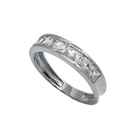 Foto de 40-1834BS - SORTIJA CIRCONITA BAGUETTE 4MM O.B. 18K