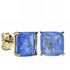 Foto de 05-3988A-6 - PENDIENTES PIEDRAS COLOR AZUL 6X6MM PRESIÓN 18K