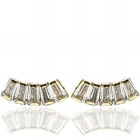 Foto de 05-4446 - PENDIENTES TREPADORES BAGUETTE CIRCONITA 10MM 18K