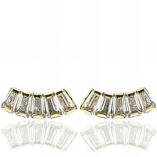 Foto de 05-4446 - PENDIENTES TREPADORES BAGUETTE CIRCONITA 10MM 18K