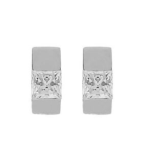 Foto de 07-10430B - PENDIENTES CIRCONITA 4X4 10MM O.B. 18K