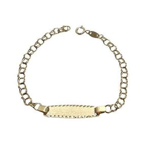 Foto de 45-623 - PULSERA BEBÉ PLACA HUNGARINA (PLACA 5X22MM) 14CM (1,79gr) 18K