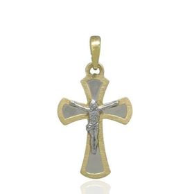 Foto de 04-250 - CRUZ CRISTO BICOLOR 25X17MM 18K