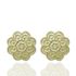 Foto de 62-1156 - PENDIENTES MANDALA FLOR SATINADO 9MM 18K