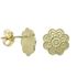 Foto de 62-1156 - PENDIENTES MANDALA FLOR SATINADO 9MM 18K