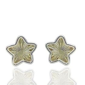 Foto de 51-1645206 - PENDIENTES ESTRELLA BICOLOR LAPIDADOS 8MM 18K