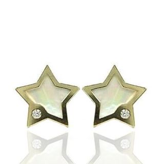 Foto de 51-1651206 - PENDIENTES ESTRELLA NÁCAR CIRCONITA 8MM 18K