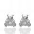 Foto de 51-201845 - PENDIENTES OSO CIRCONITA 8X8MM O.B. 18K