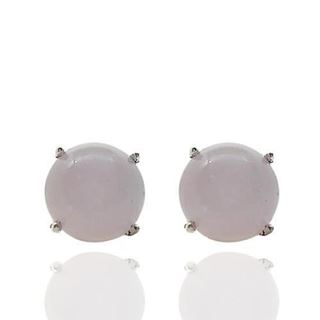 Foto de 90-6291PR - PENDIENTES PIEDRA ROSA 8MM O.B. 18K