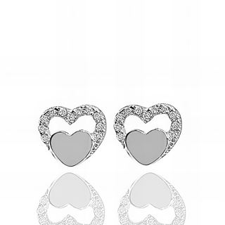 Foto de 40-7216BP - PENDIENTES CORAZÓN CIRCONITA 7MM O.B. 18K