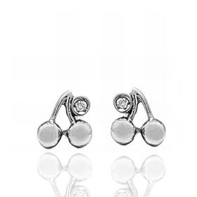 Foto de 72-9678B - PENDIENTES "NETO" BRILLANTE CEREZAS 6MM O.B. 18K