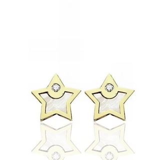 Foto de 51-1651205 - PENDIENTES ESTRELLA NÁCAR CIRCONITA 6MM 18K