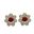 Foto de 05-1324C - PENDIENTES FLOR CORAL-CIRCONITA 8MM 18K