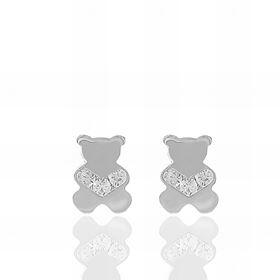 Foto de 99-PT793B - PENDIENTES OSO CIRCONITA 6MM O.B.