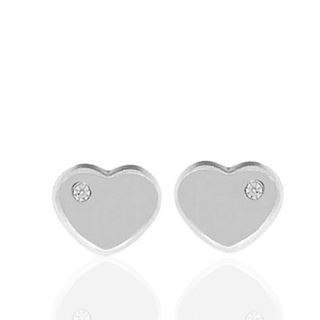 Foto de 51-201297001 - PENDIENTES CORAZÓN CIRCONITA 5MM O.B. 18K