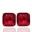 Foto de 05-3988RJ - PENDIENTES PIEDRAS COLOR ROJO 8X8MM PRESIÓN 18K