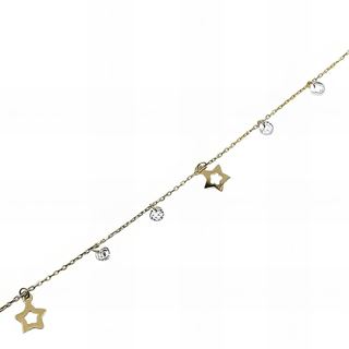 Foto de 28-0098 - PULSERA ESTRELLAS 5.5MM CIRCONITA 3MM 17CM (ALARGADOR 2CM) 18K