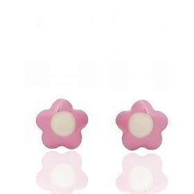 Foto de 41-153110 - PENDIENTES FLOR ESMALTE 4MM 18K