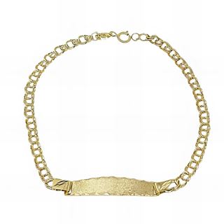 Foto de 10-490-010 - PULSERA PLACA HUNGARINA 3.5MMX19.5CM (PLACA 6X23MM) (2,12gr) 18K