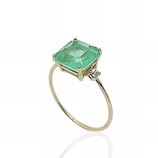 Foto de 05-3988VS - SORTIJA PIEDRAS COLOR VERDE CIRCONITA 8MM 18K