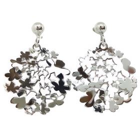 Foto de 39-0005P - *OFERTA* PENDIENTES PLATA FLORES 21MM