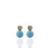 Foto de 87-21-3T - PENDIENTES TÚ Y YO TURQUESA 6MM 18K