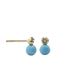 Foto de 87-21-3T - PENDIENTES TÚ Y YO TURQUESA 6MM 18K
