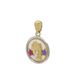Foto de 62-682 - MEDALLA VIRGEN NIÑA NÁCAR-ESMALTE 12MM 18K