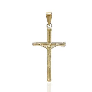 Foto de 42-101C - CRUZ CRISTO TUBO 2MM TAPONES 22MM 18K