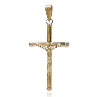 Foto de 42-104C - CRUZ CRISTO TUBO 2MM TAPONES 30MM 18K