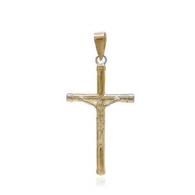 Foto de 42-102C - CRUZ CRISTO TUBO 2MM TAPONES 26MM 18K
