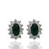 Foto de 13-7588BEP - PENDIENTES ESMERALDA CIRCONITA 8X6MM O.B. 18K