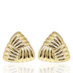 Foto de 51-2203515 - PENDIENTES TRIÁNGULO GALLONADOS GRANDES 10MM 18K