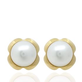 Foto de 99-PT416G - PENDIENTES PERLA 9.5-10MM 18K