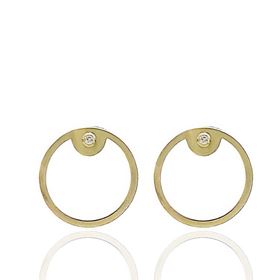 Foto de 71-10479 - PENDIENTES CÍRCULO CIRCONITA 8MM 18K