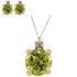 Foto de 71-11999VG - GARGANTILLA PIEDRAS COLOR SEMIPRECIOSA VERDE PERIDOTO 7MM 45CM 18K