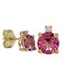 Foto de 71-11999R - PENDIENTES PIEDRAS COLOR SEMIPRECIOSA ROSA 7MM 18K