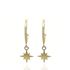 Foto de 62-1492 - PENDIENTES ARO 1MM ESTRELLA 6MM 22MM 18K