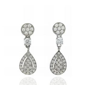 Foto de 13-7395B - PENDIENTES CIRCONITA 24MM PRESIÓN O.B. 18K