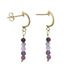 Foto de 05-4433 - PENDIENTES PIEDRAS COLOR 28MM PRESIÓN 18K